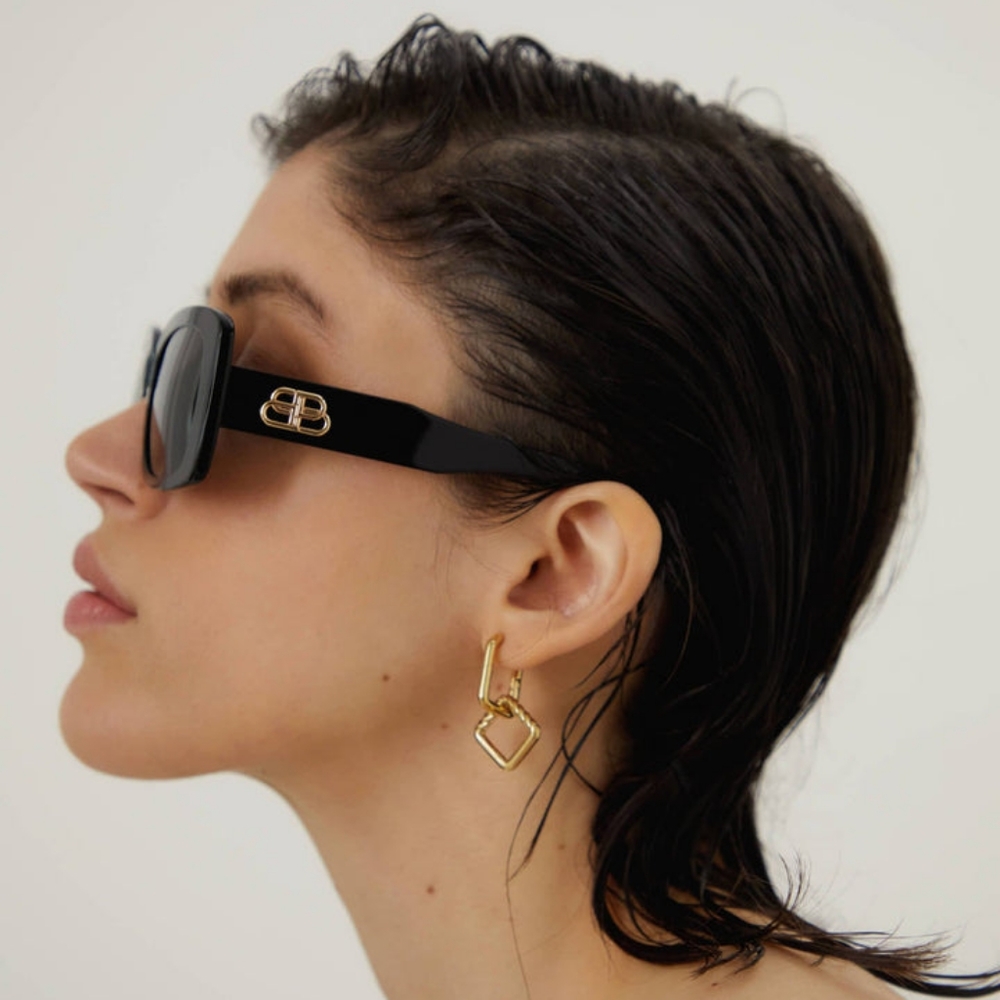 NEW Belenciaga Sunglasses BB0048S 001 Black Women’s Eyewear Balenciaga - Picture 3 of 5